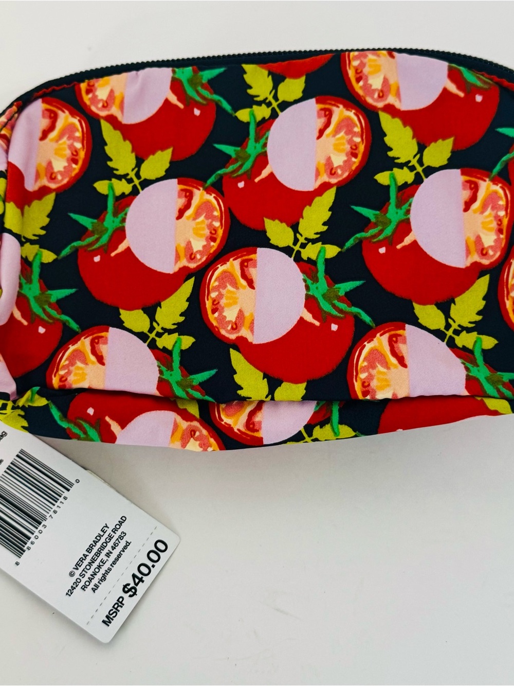 Vera Bradley Tomato Print Fanny Pack Cross Body Bag - Pink, Red, Green